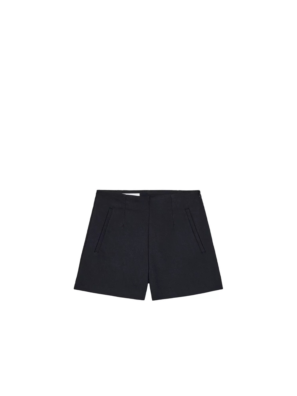 Zara High-Waist Black Tailored Shorts